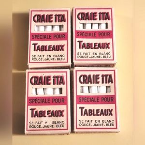 Anthropologie Imported French Chalk Set Of 4 Boxes